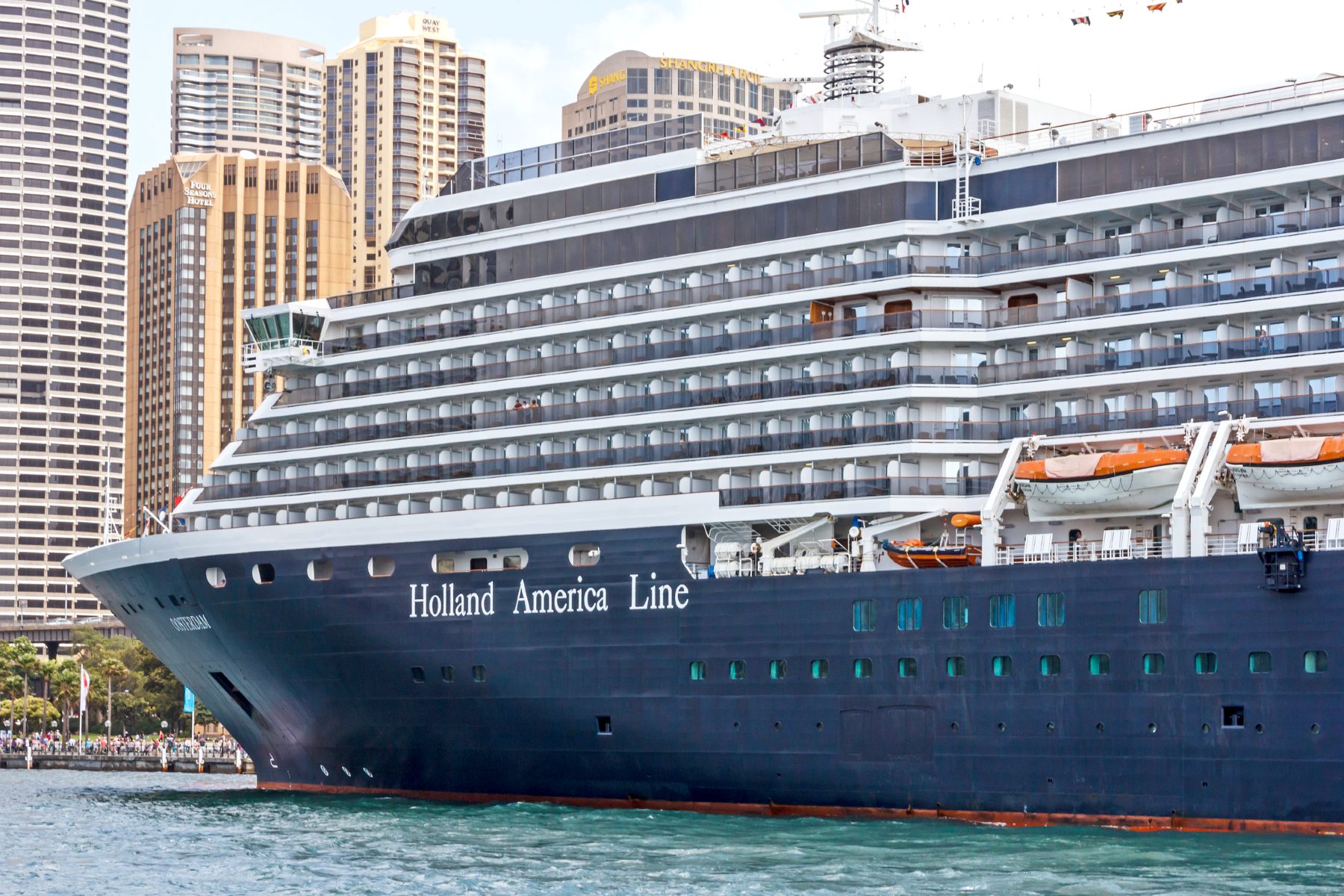 oosterdam Holland America ship docked in Sydney Australia