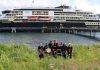 Alutiiq Dancers and cruise ship