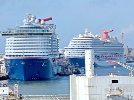 Carnival cruise ships in Galveston, Texas