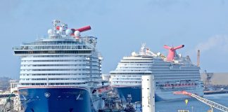 Carnival cruise ships in Galveston, Texas