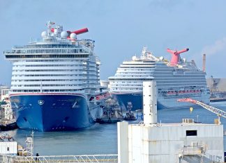 Carnival cruise ships in Galveston, Texas