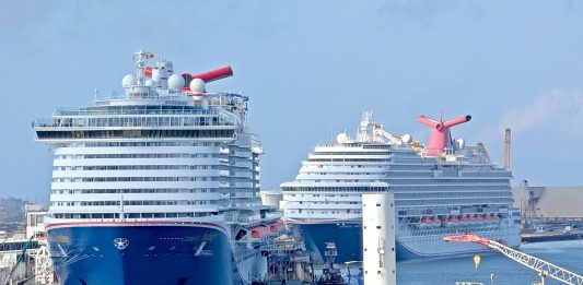 Carnival cruise ships in Galveston, Texas