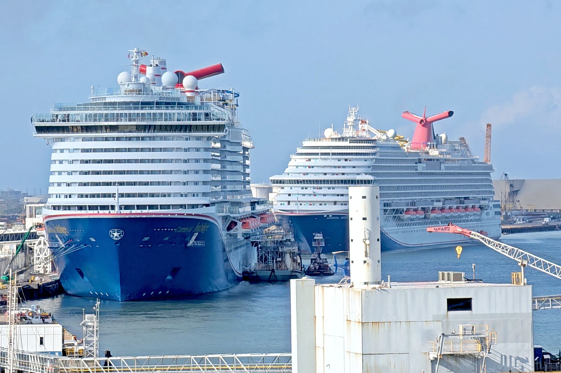 Carnival cruise ships in Galveston, Texas