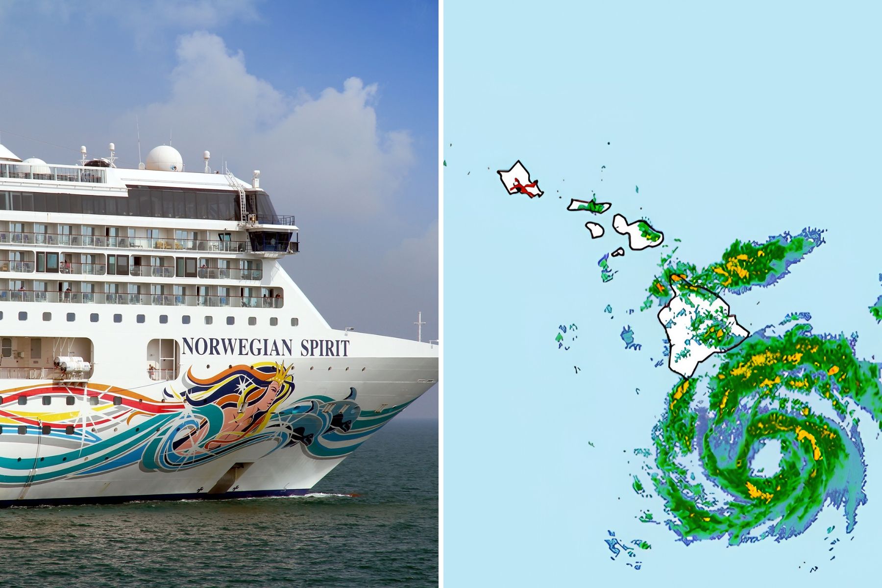 Norwegian Spirit and Storm Lala
