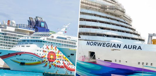 Norwegian ships leaving and being added