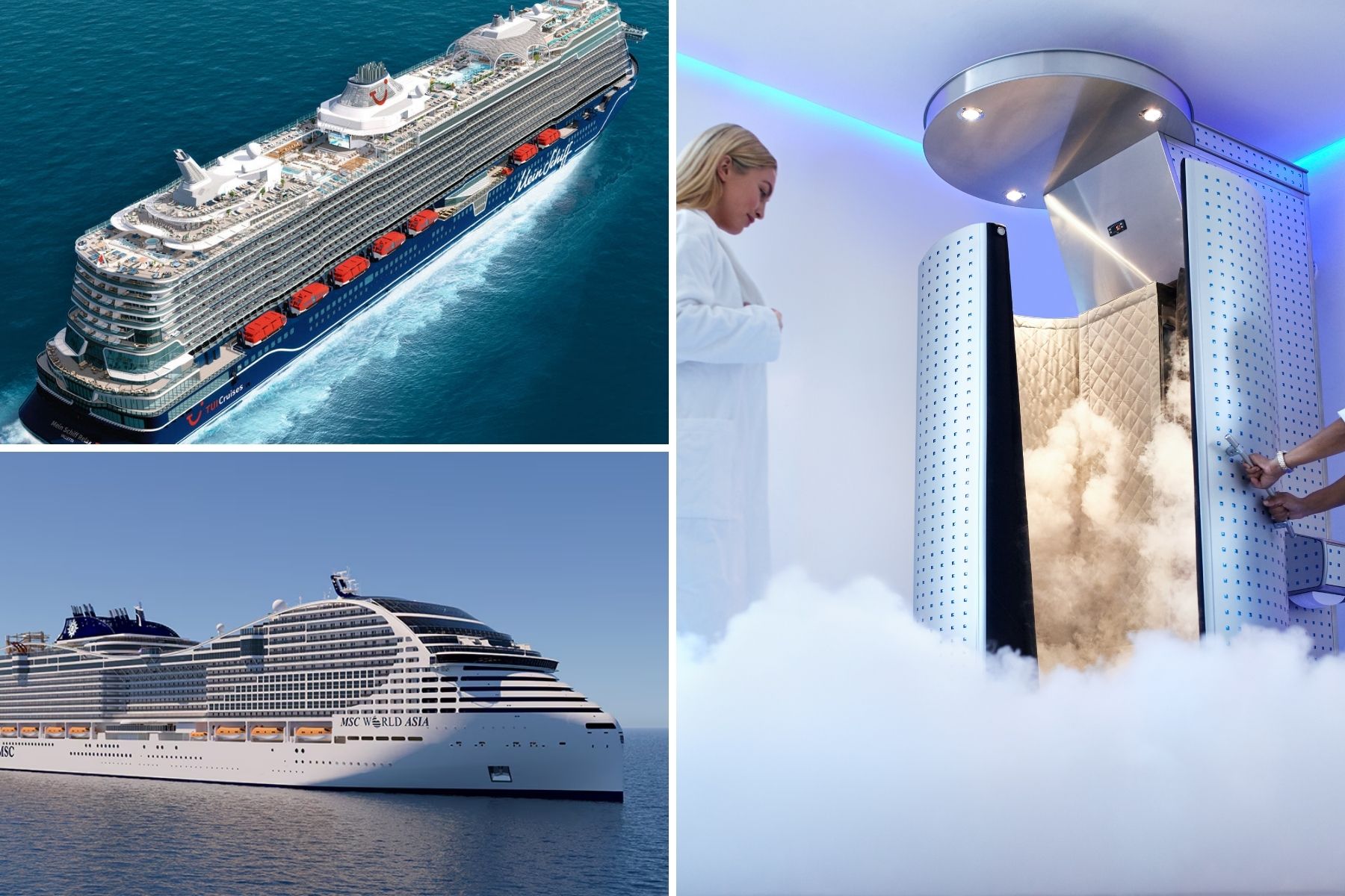 Cruise ships with full body cryotherapy chambers