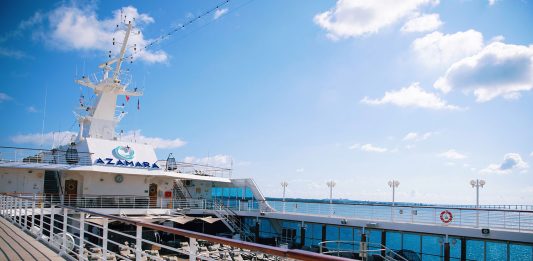Cruise Line Gives Sneak Peek at New 195-Day Cruise From California Azamara pool deck