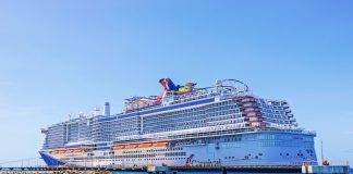 Carnival Celebration cruise ship in Curacao