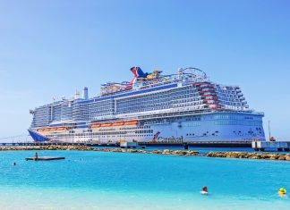Carnival Celebration cruise ship in Curacao