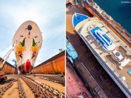 Cordelia Cruises shows Cordelia Sun in Dry Dock