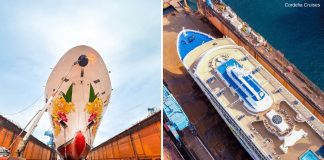 Cordelia Cruises shows Cordelia Sun in Dry Dock