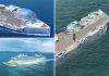 Hero of the Seas, Norwegian Aura and Beachcomber cruise ships