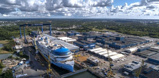 Royal Caribbean’s New Mega Ship Floats for the First Time Hero of the Seas floatout