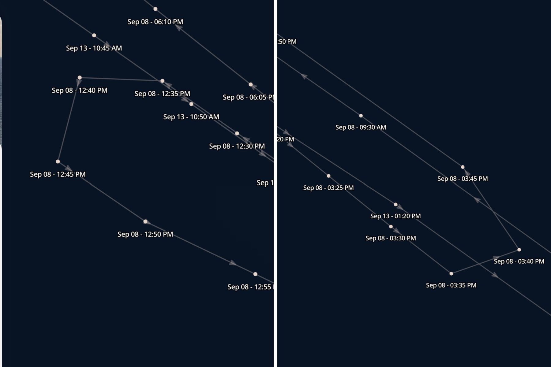 tracking data of Disney Wonder