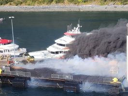 Whittier Alaska dock fire