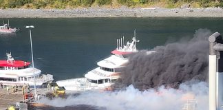 Whittier Alaska dock fire
