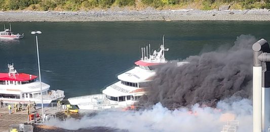 Whittier Alaska dock fire