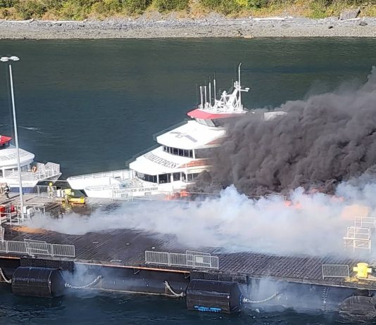 Whittier Alaska dock fire