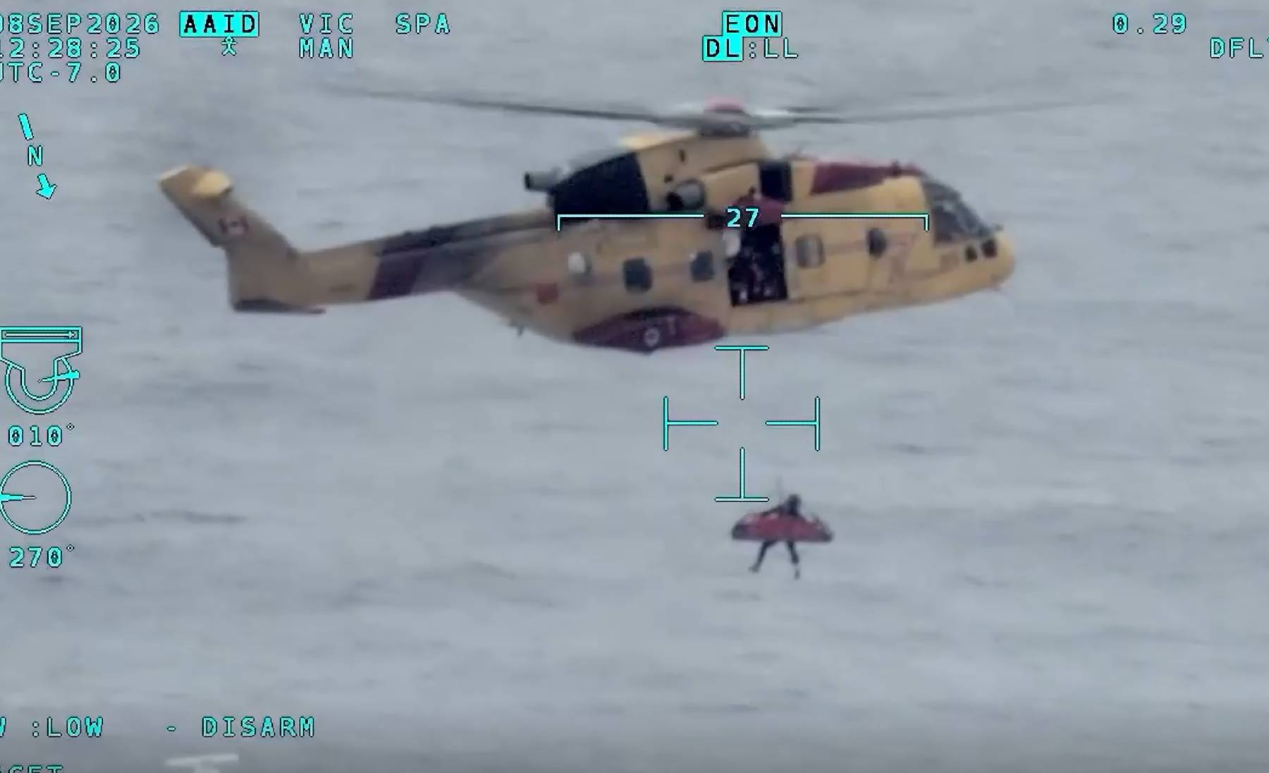 screenshot of rescue by 19 Wing Comox