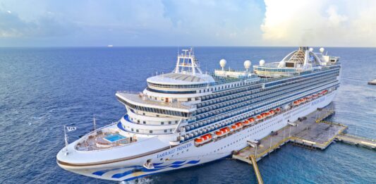Emerald Princess docked in Willemstad, Curacao