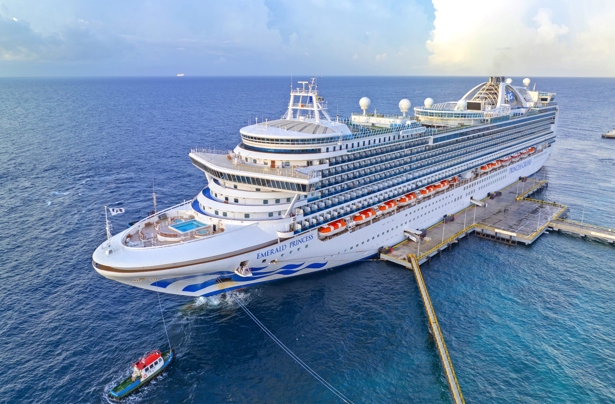 Emerald Princess docked in Willemstad, Curacao
