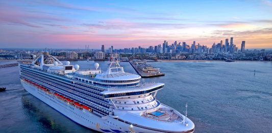 Grand Princess cruise ship in Melbourne, Australia