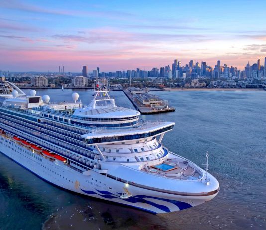 Grand Princess cruise ship in Melbourne, Australia