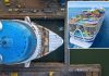 Hero of the Seas in shipyard and rendering