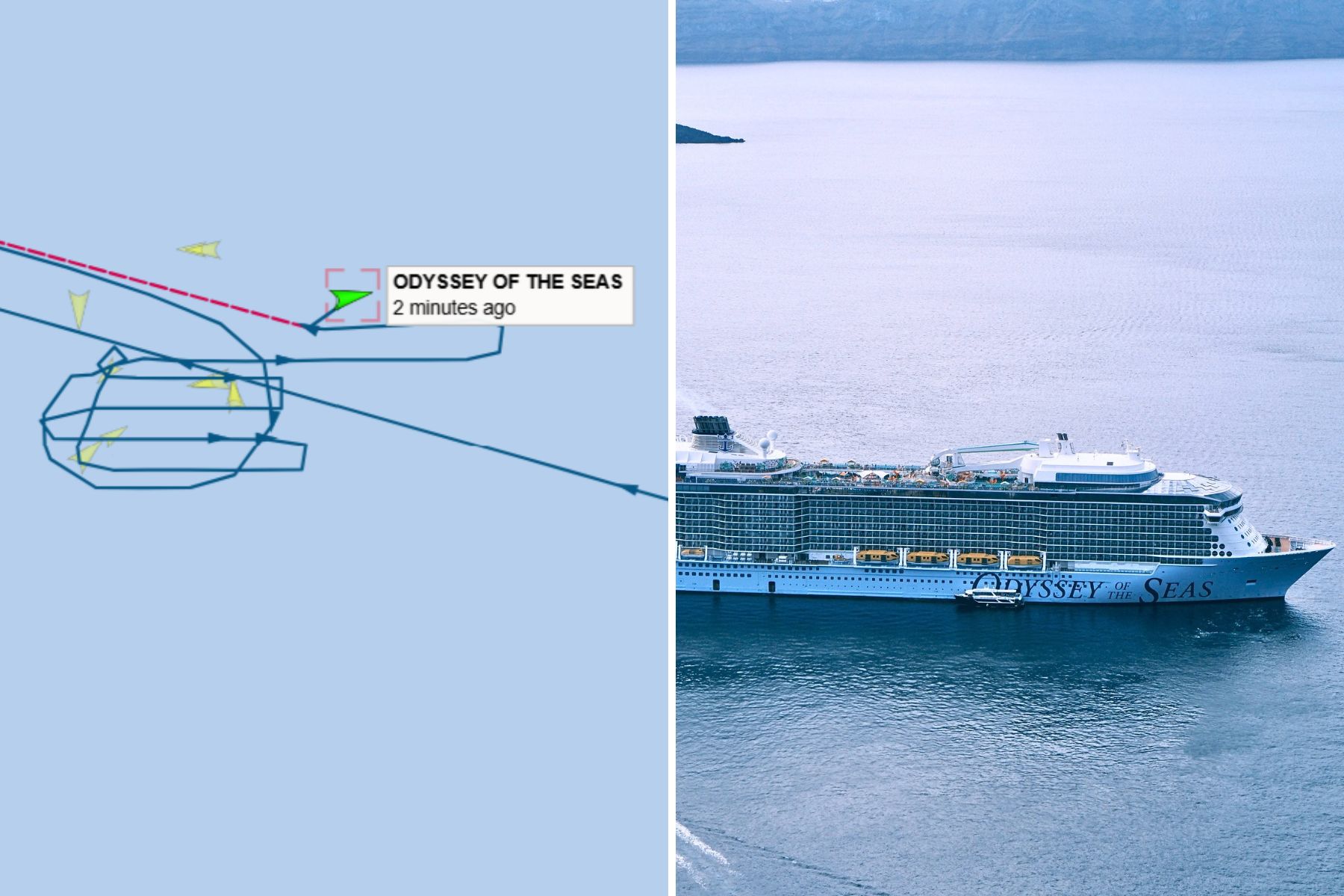 Female passenger overboard on Odyssey of the Seas