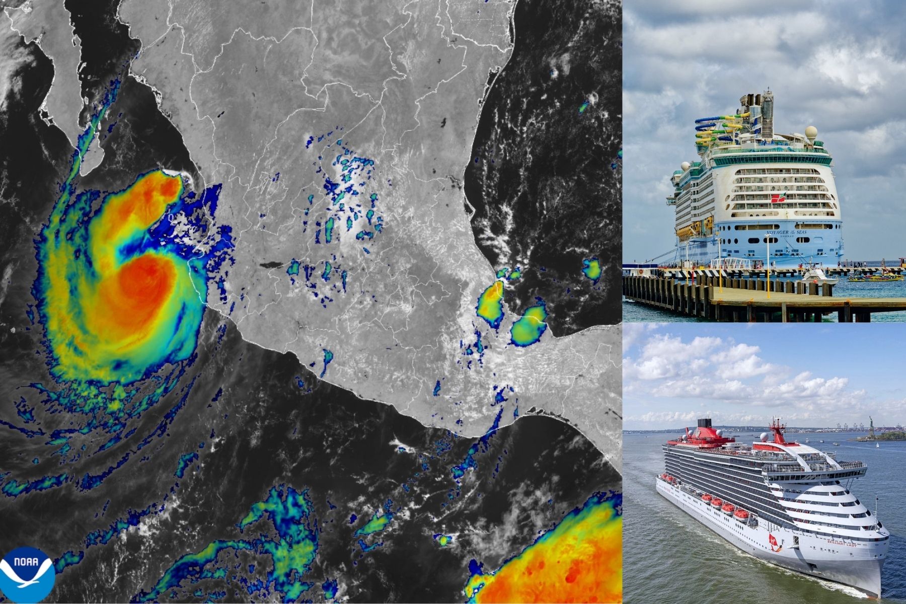 Hurricane Simon as disrupted several cruise ship itineraries.