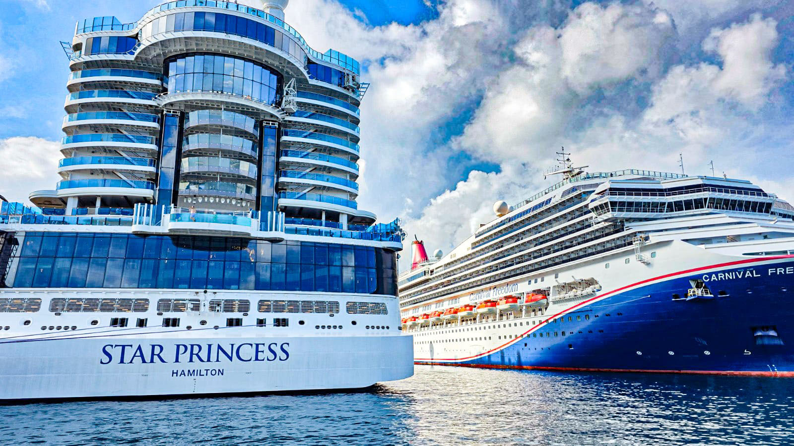Carnival and princess cruise ships